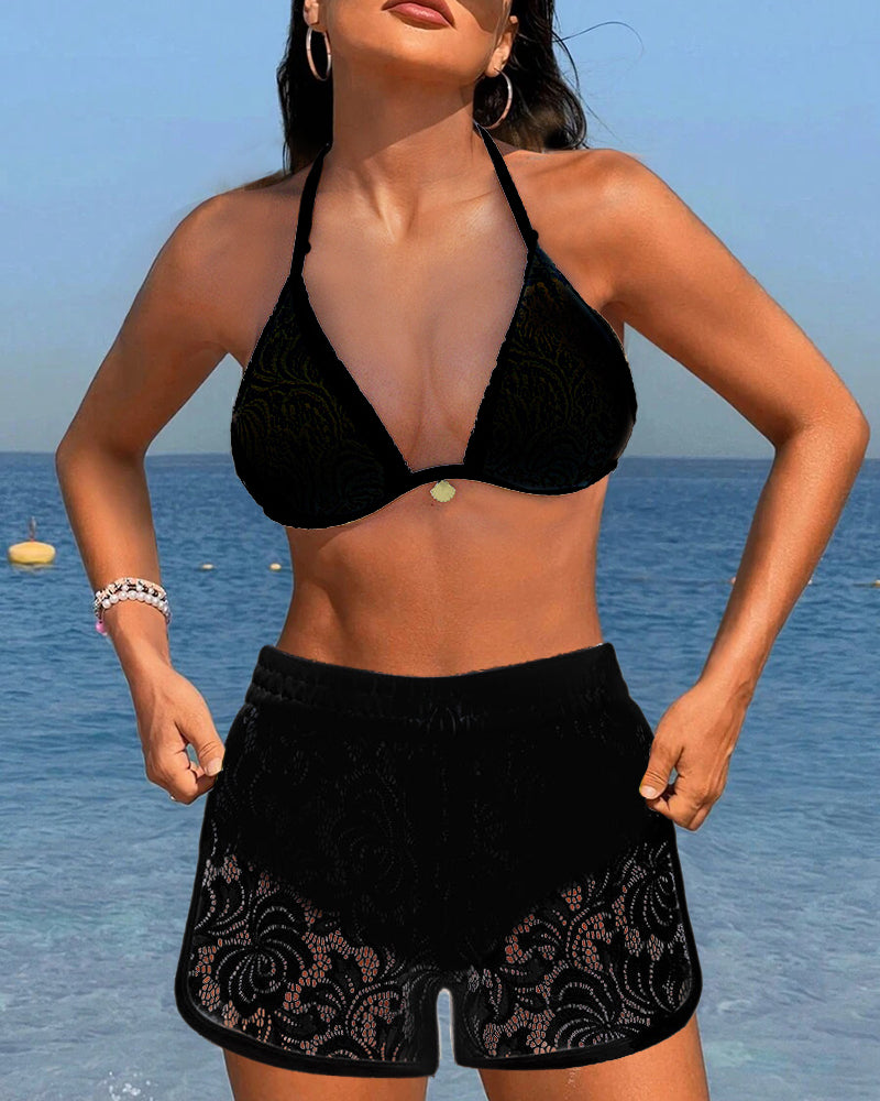 Laluna® | Elegante Conjunto de Bikini de Encaje