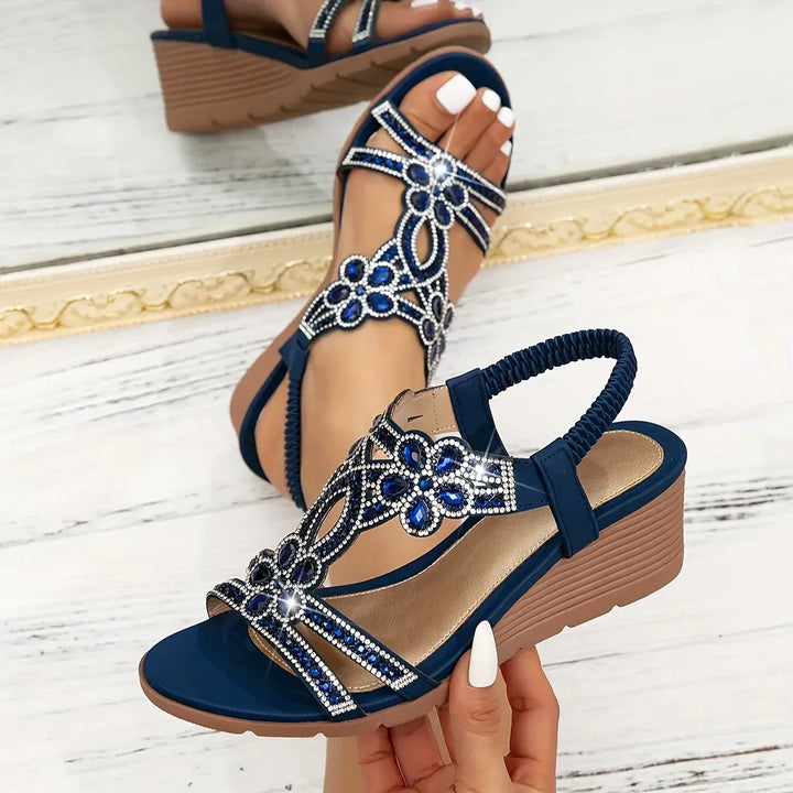 Sandalias ortopédicas elegantes con cuña para mujeres