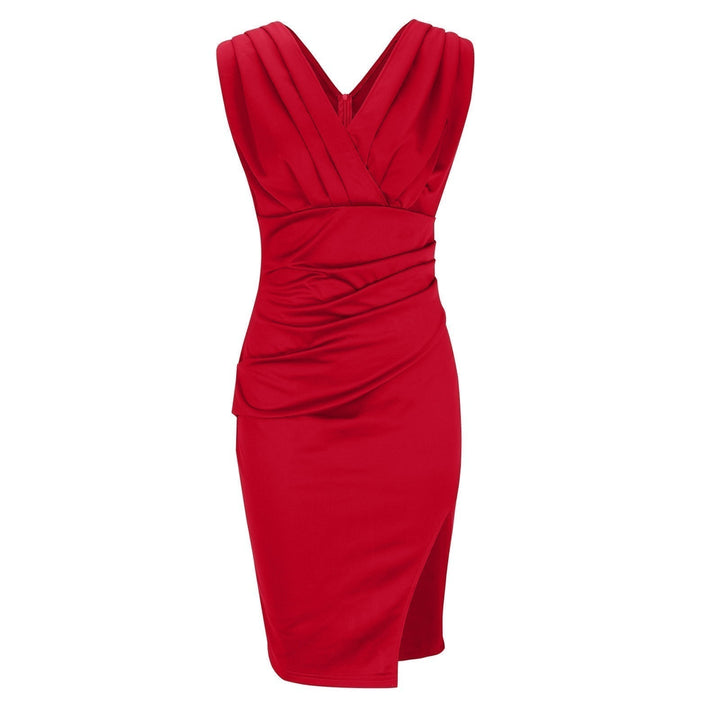 Maud™ | Elegante vestido de corte en V con abertura