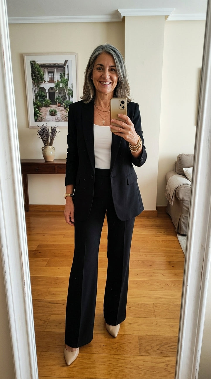 Vanessa™ | Conjunto de traje elegante con pantalones acampanados