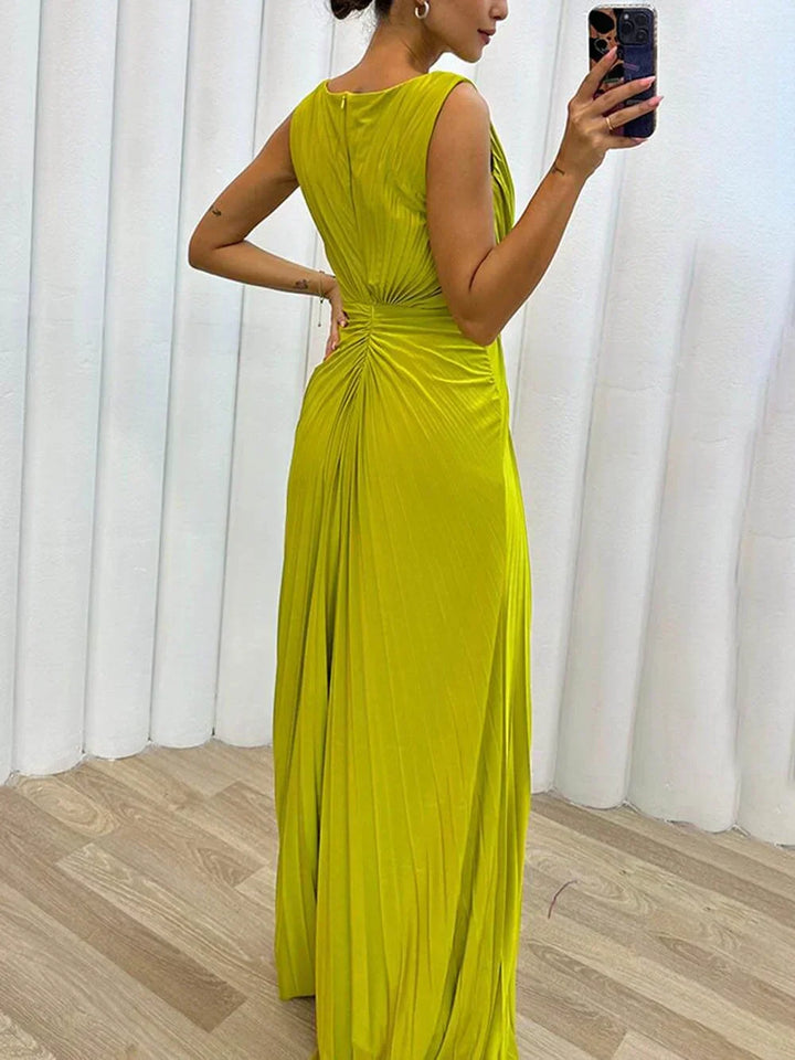 Amelia™ | Vestido Largo Plisado
