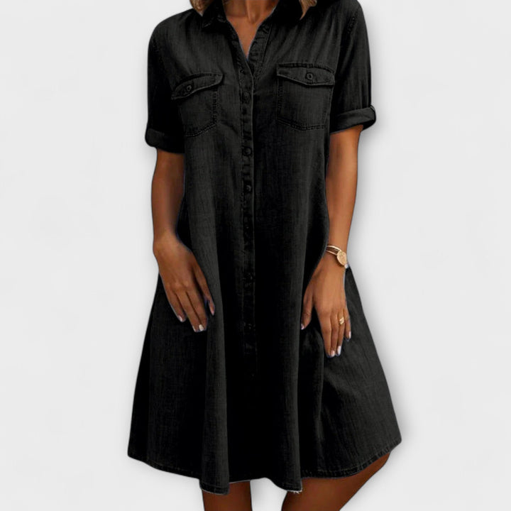 Danna™ | Vestido en corte A con escote en V