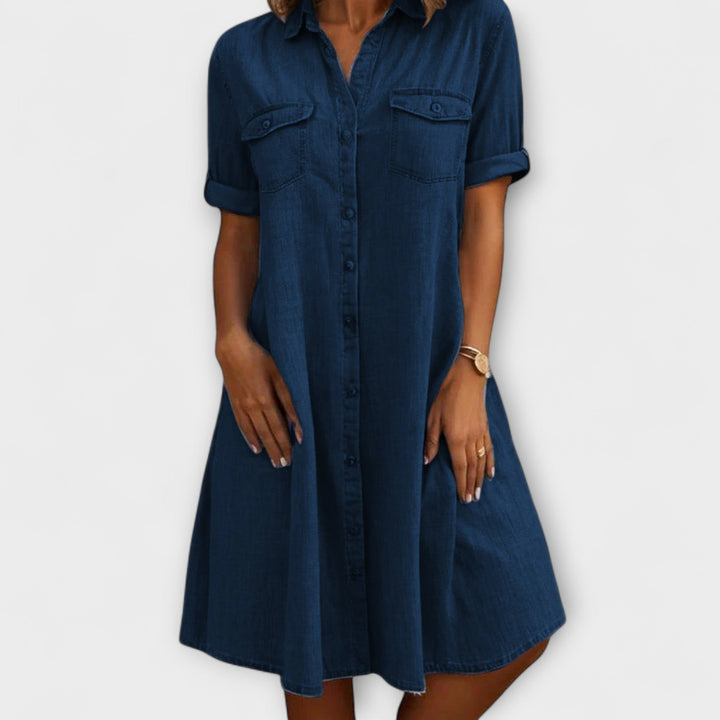 Danna™ | Vestido en corte A con escote en V