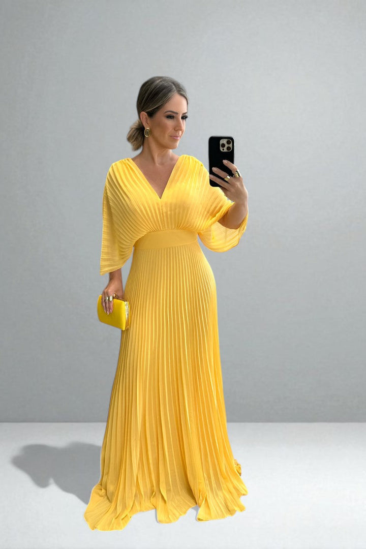 El Vestido Maxi Plisado Amara