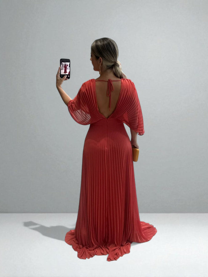 El Vestido Maxi Plisado Amara