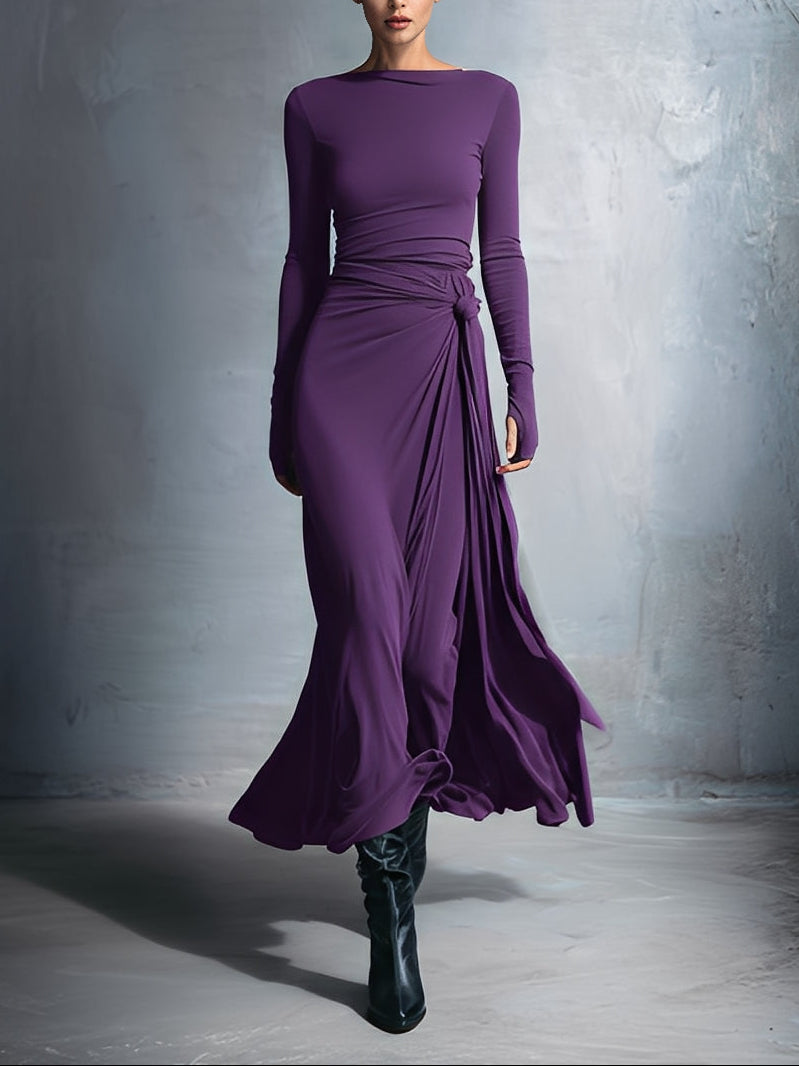 Zofia - Vestido maxi con nudo lateral