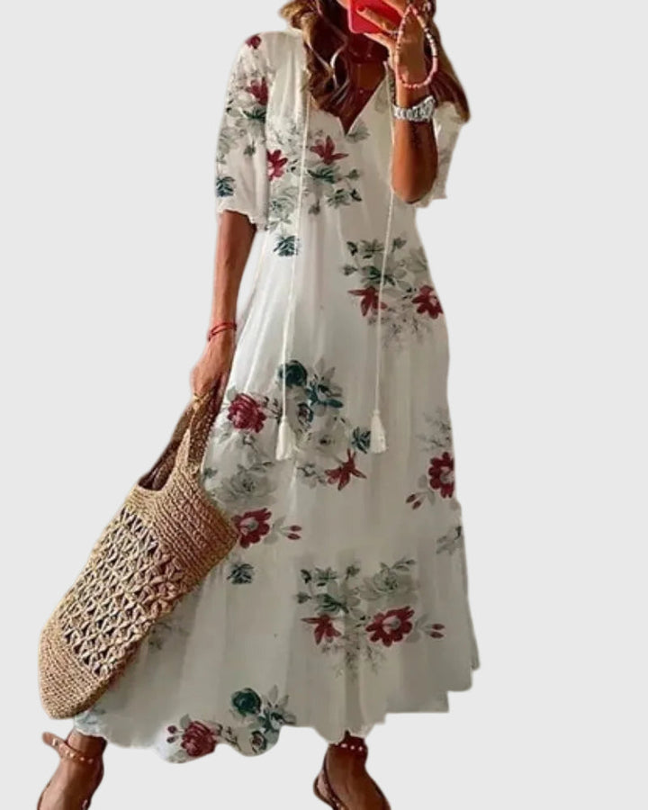 Noor™ | Vestido Maxi Boho Vintage de Verano