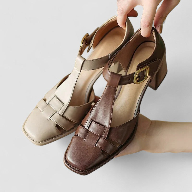 Scarlett – Tacones de Bloque T-strap Ortopédicos