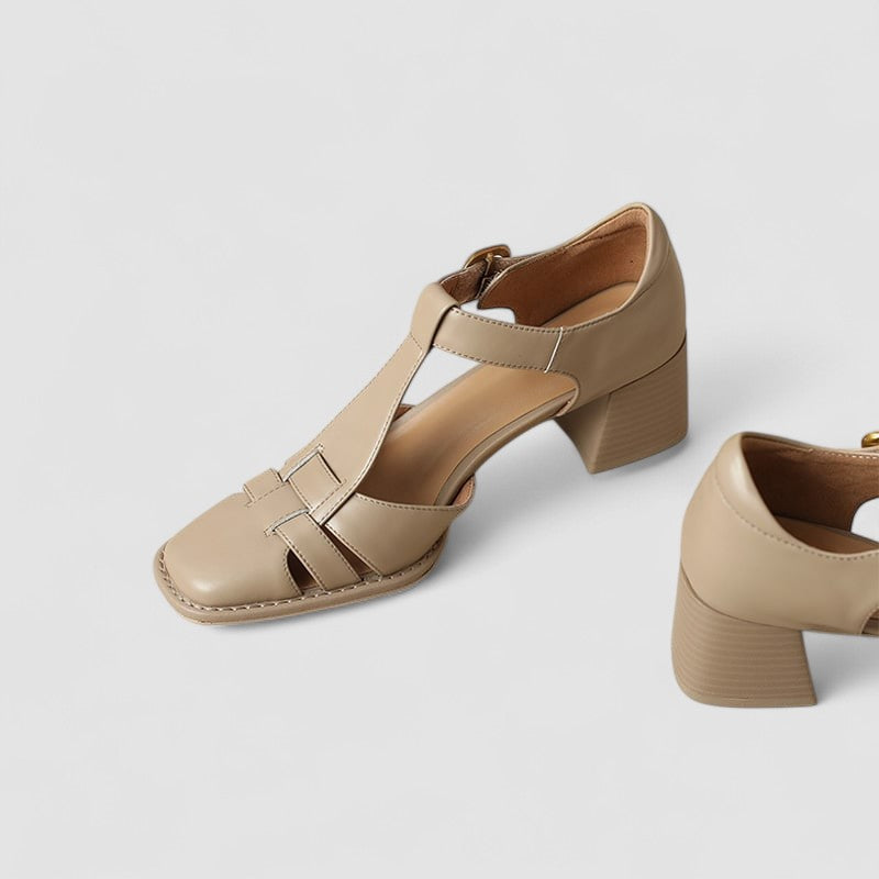Scarlett – Tacones de Bloque T-strap Ortopédicos