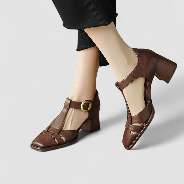 Scarlett – Tacones de Bloque T-strap Ortopédicos
