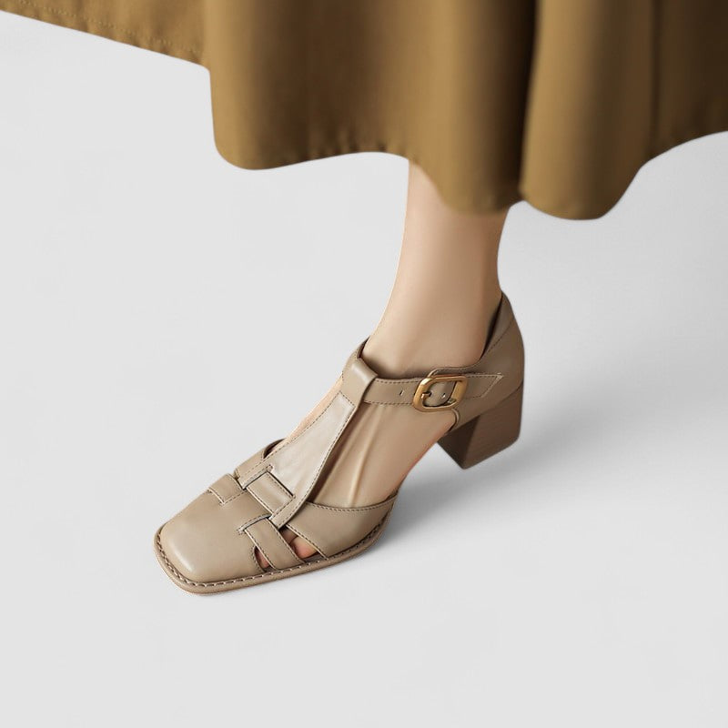 Scarlett – Tacones de Bloque T-strap Ortopédicos