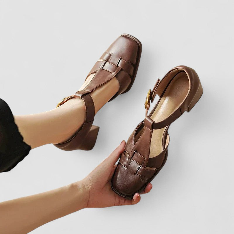 Scarlett – Tacones de Bloque T-strap Ortopédicos