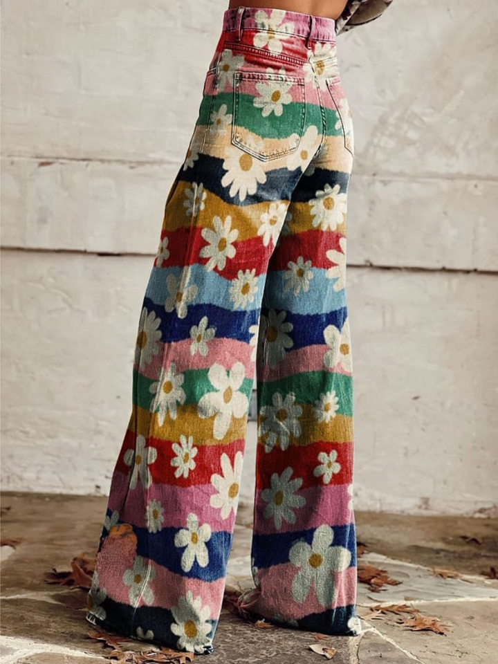 León - Pantalones Florales Elegantes