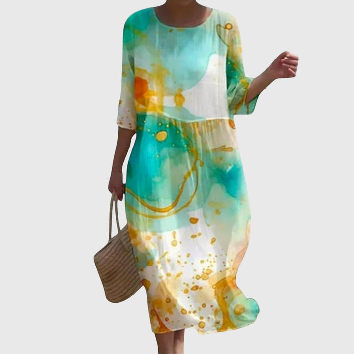 Elena™ | Elegante Vestido Largo Floral