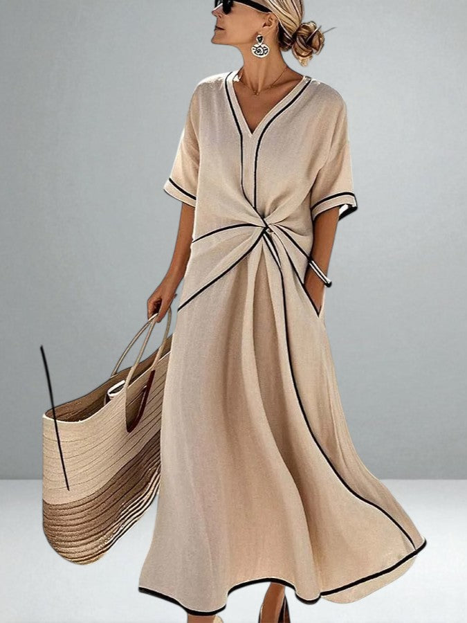 El Vestido Maxi Rayado Isla