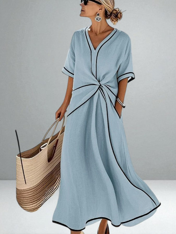 El Vestido Maxi Rayado Isla