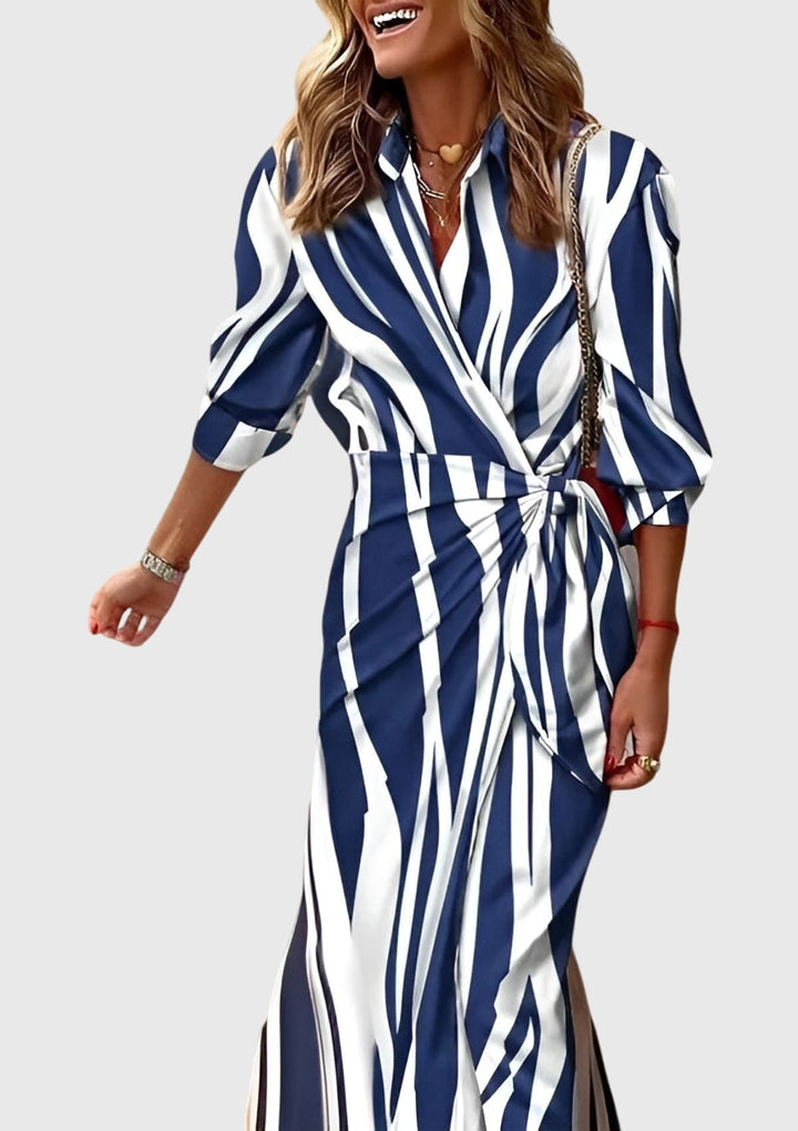 Everly | Vestido Elegante Envolvente con Estampado