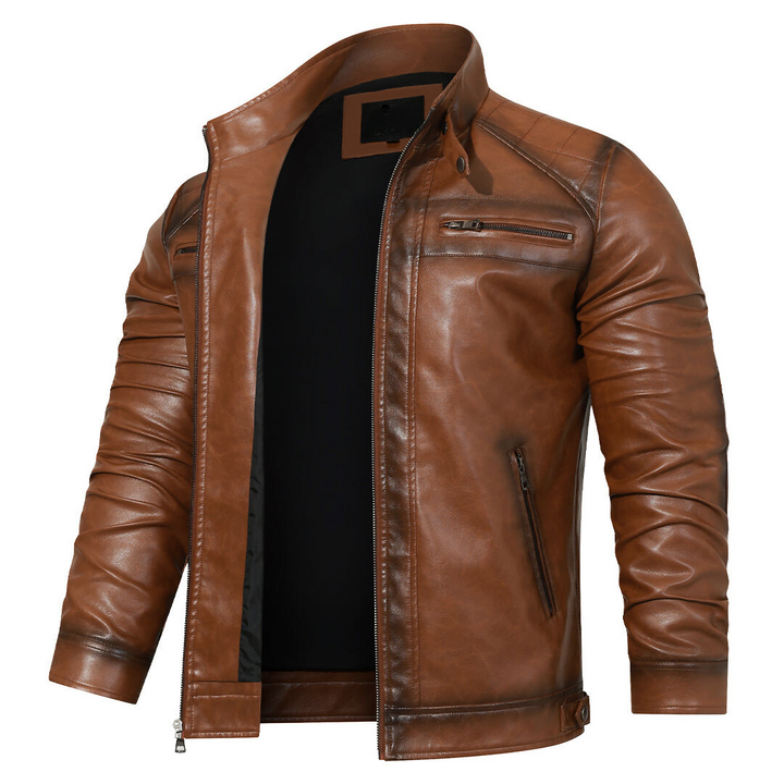 Patrick | Chaqueta de piel tipo cruiser