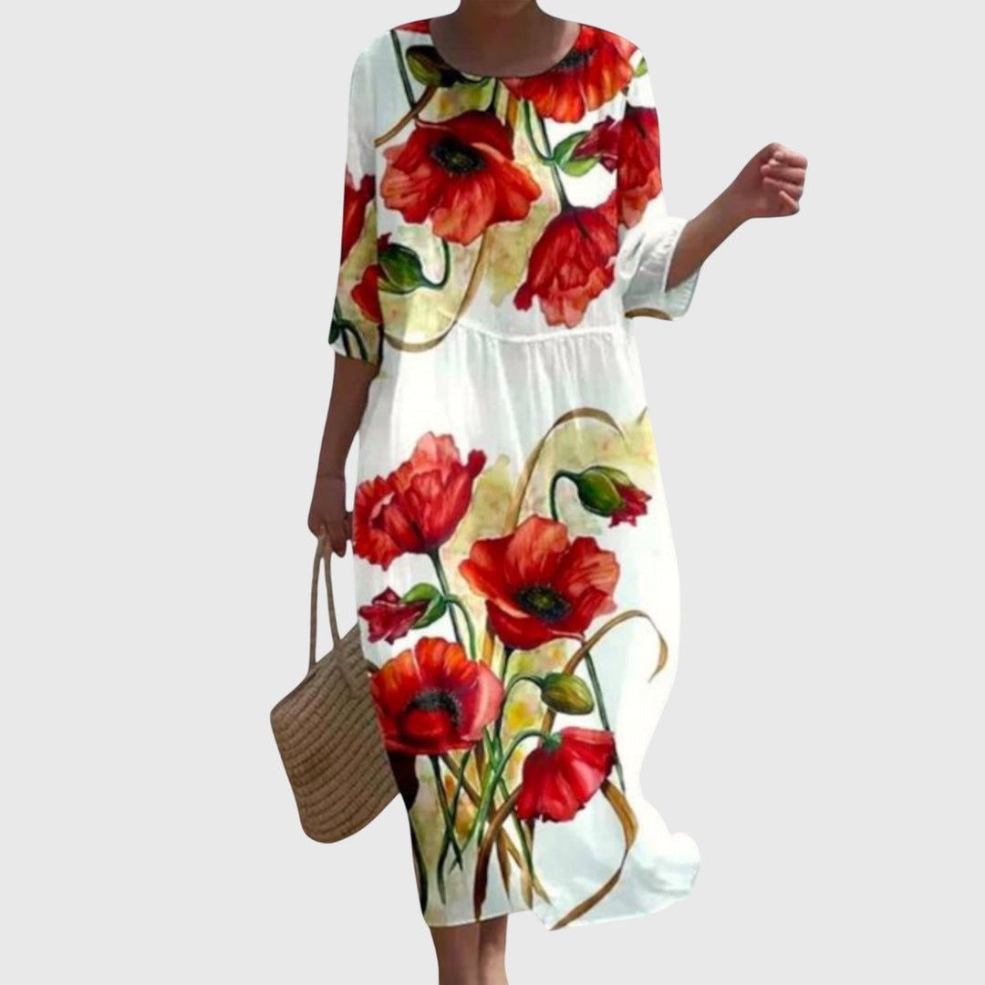 Elena™ | Elegante Vestido Largo Floral