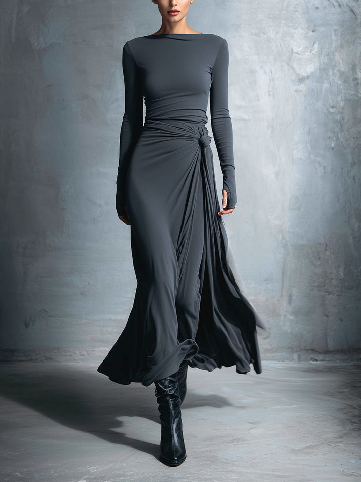 Gabriella – Vestido largo con lazo lateral
