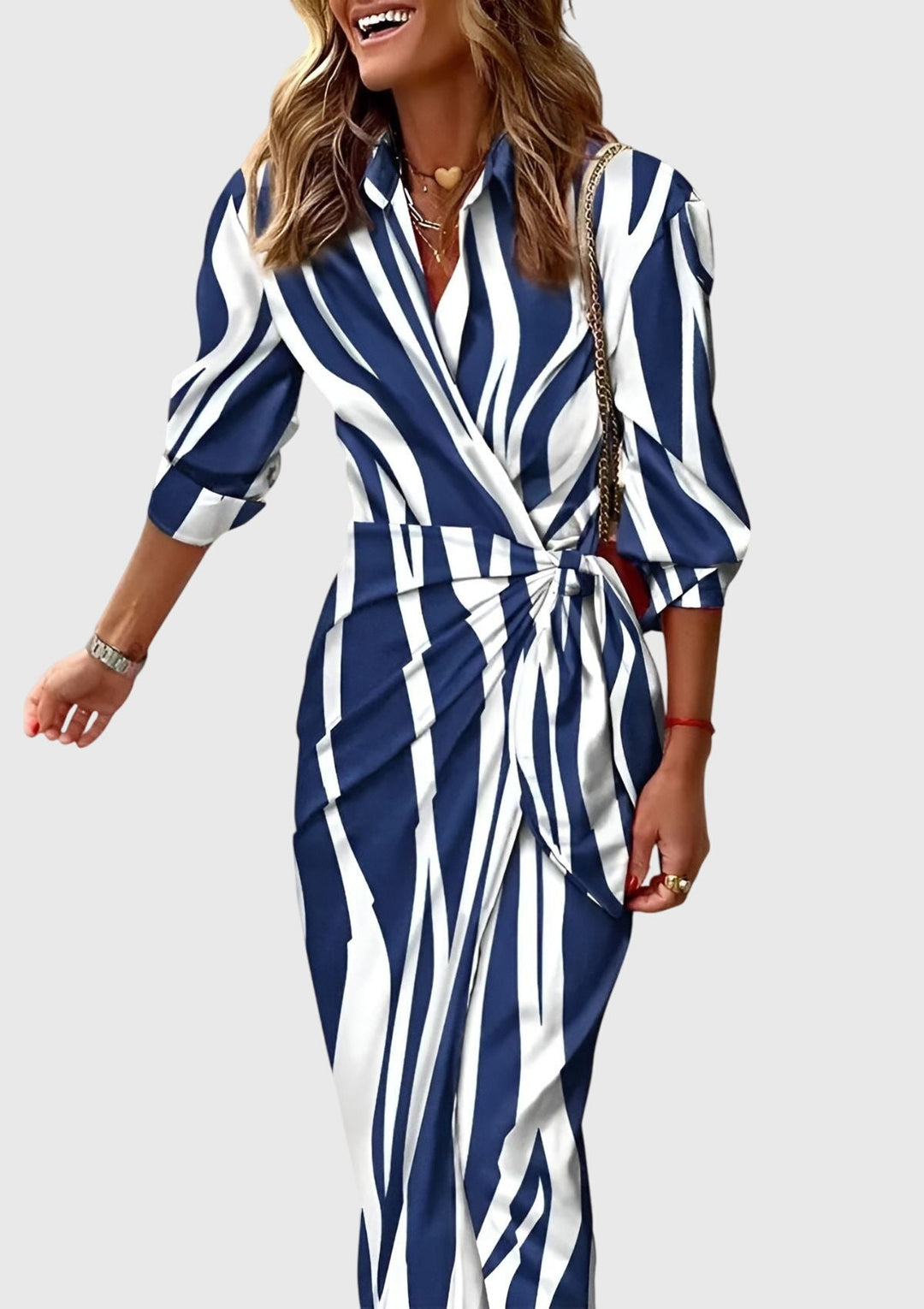 Everly | Vestido Elegante Envolvente con Estampado