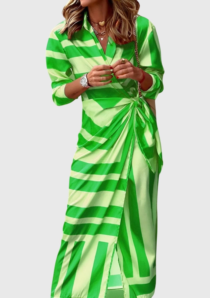 Everly | Vestido Elegante Envolvente con Estampado