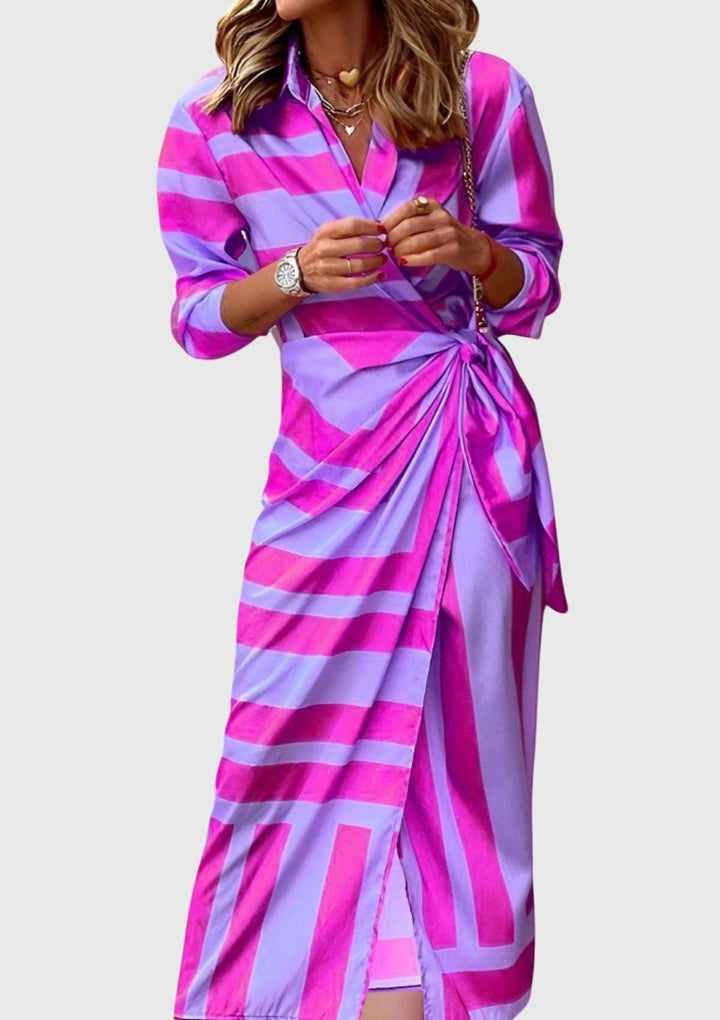 Everly | Vestido Elegante Envolvente con Estampado