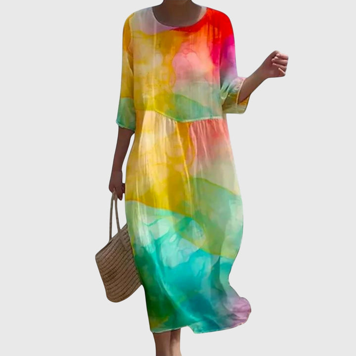 Elena™ | Elegante Vestido Largo Floral
