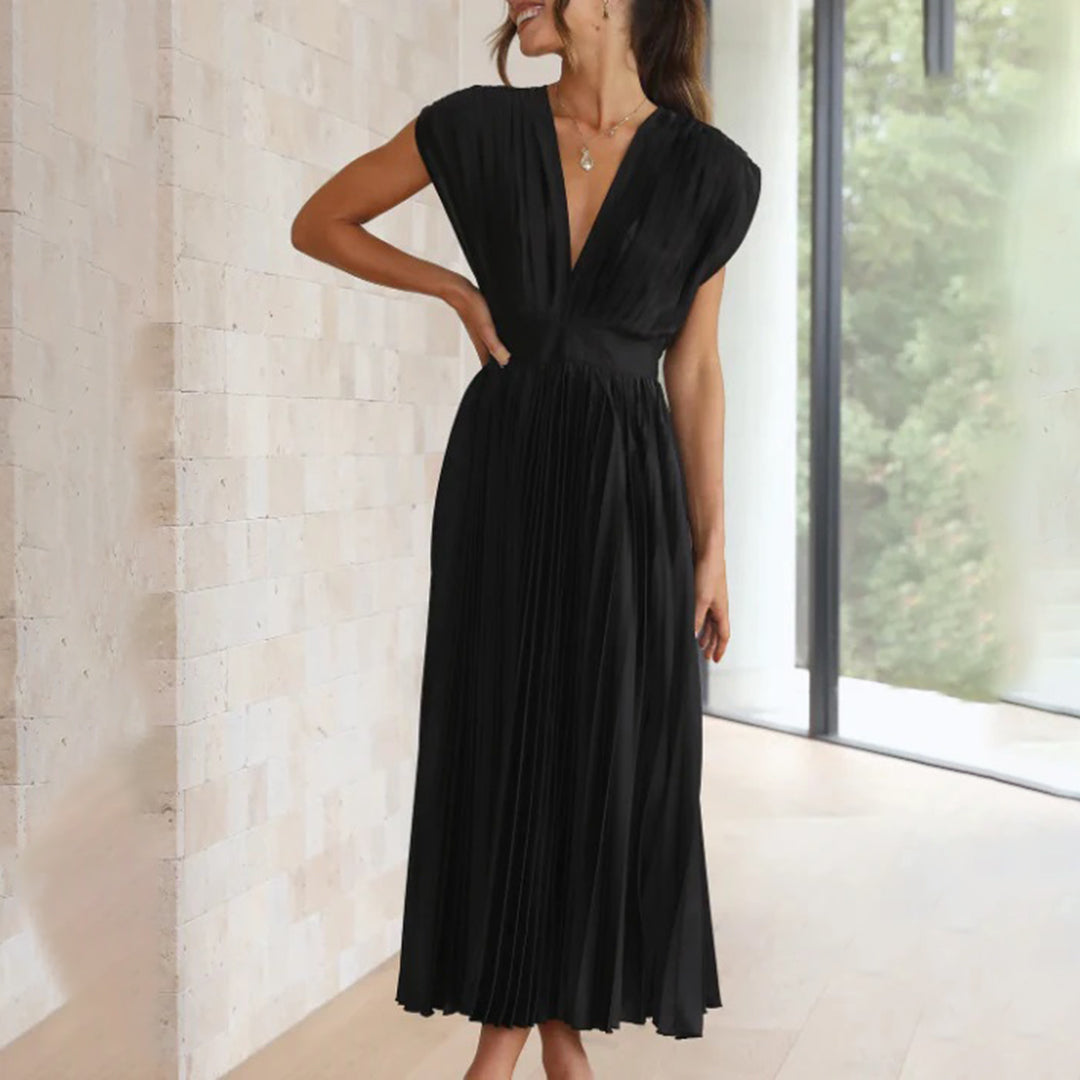 Marni™ | Vestido Midi Plisado Atemporal