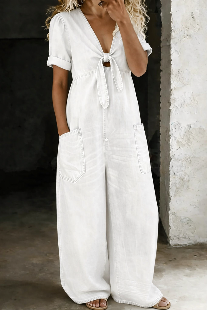 Maya | Mono con cuello en V de estilo vaquero
