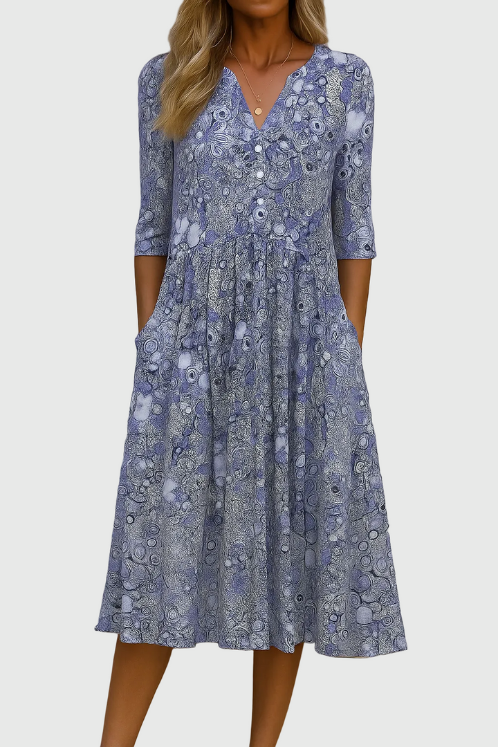 Harlow | Sofisticado vestido midi con escote en V
