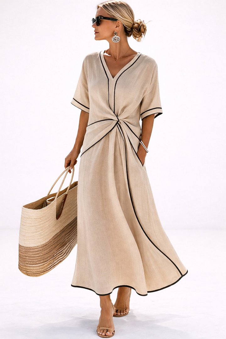 El Vestido Maxi Rayado Isla