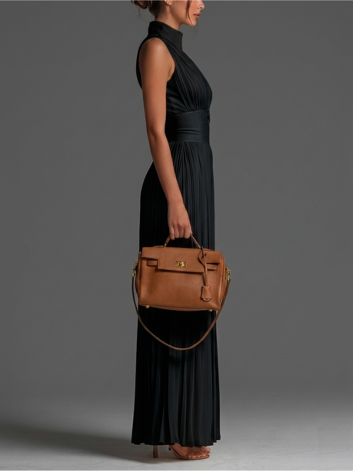 ESENCIAL – Mono Plisado de Chiffon Negro