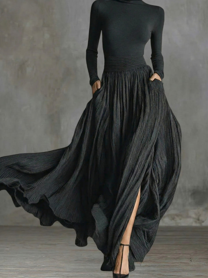 Alessia | Vestido maxi de talle alto