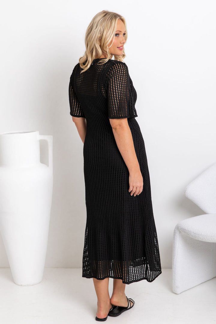 ESENCIAL - Vestido Maxi de Croché Airlie - Color Natural