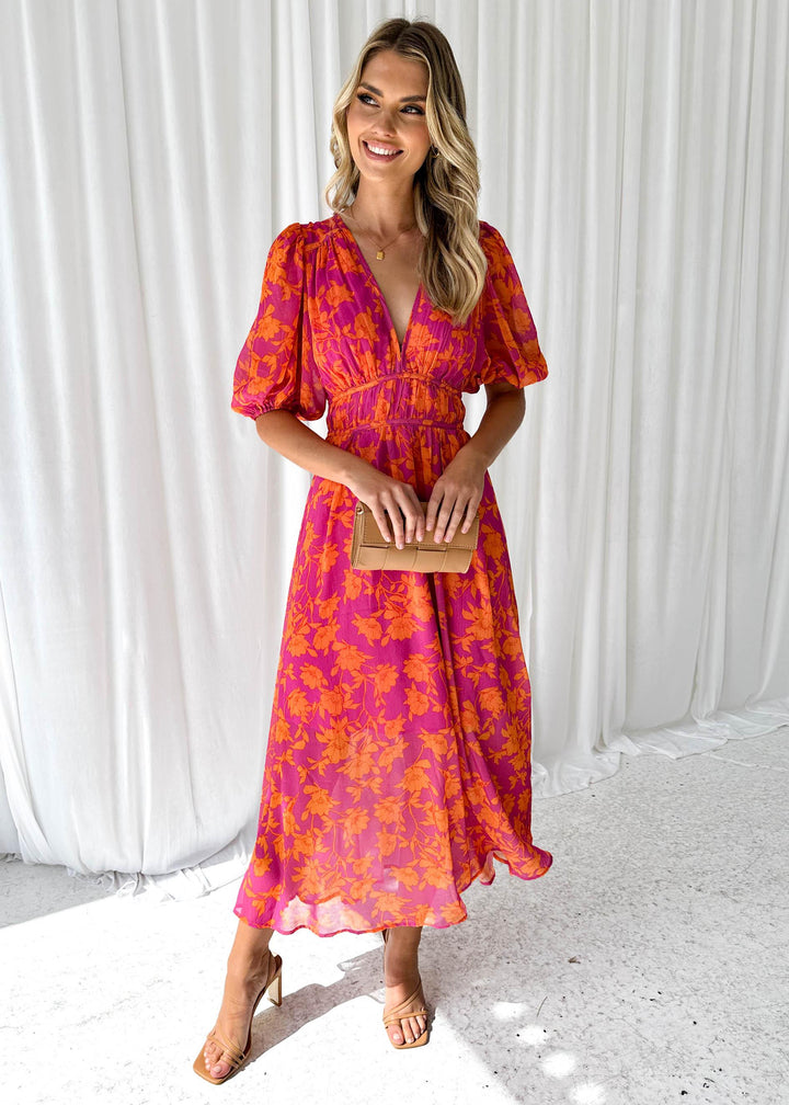 Luna™ | Vestido Midi Floral Moderno