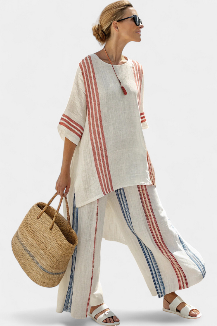 Anzaleira | Conjunto Elegante a Rayas