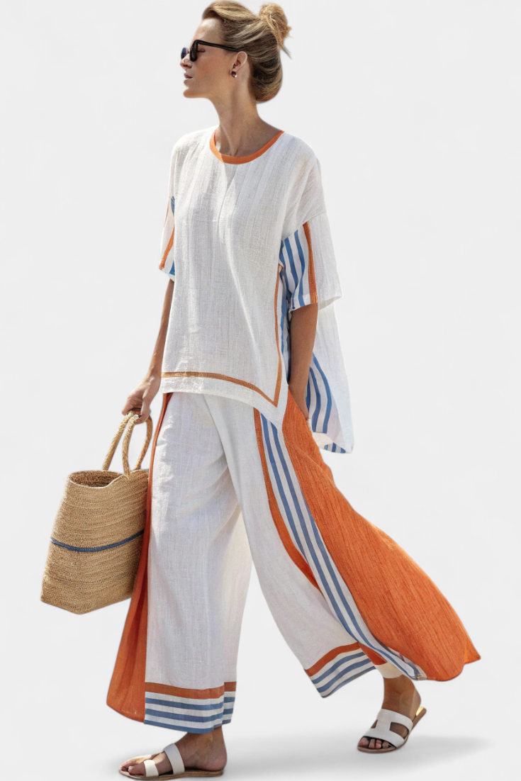 Anzaleira | Conjunto Elegante a Rayas