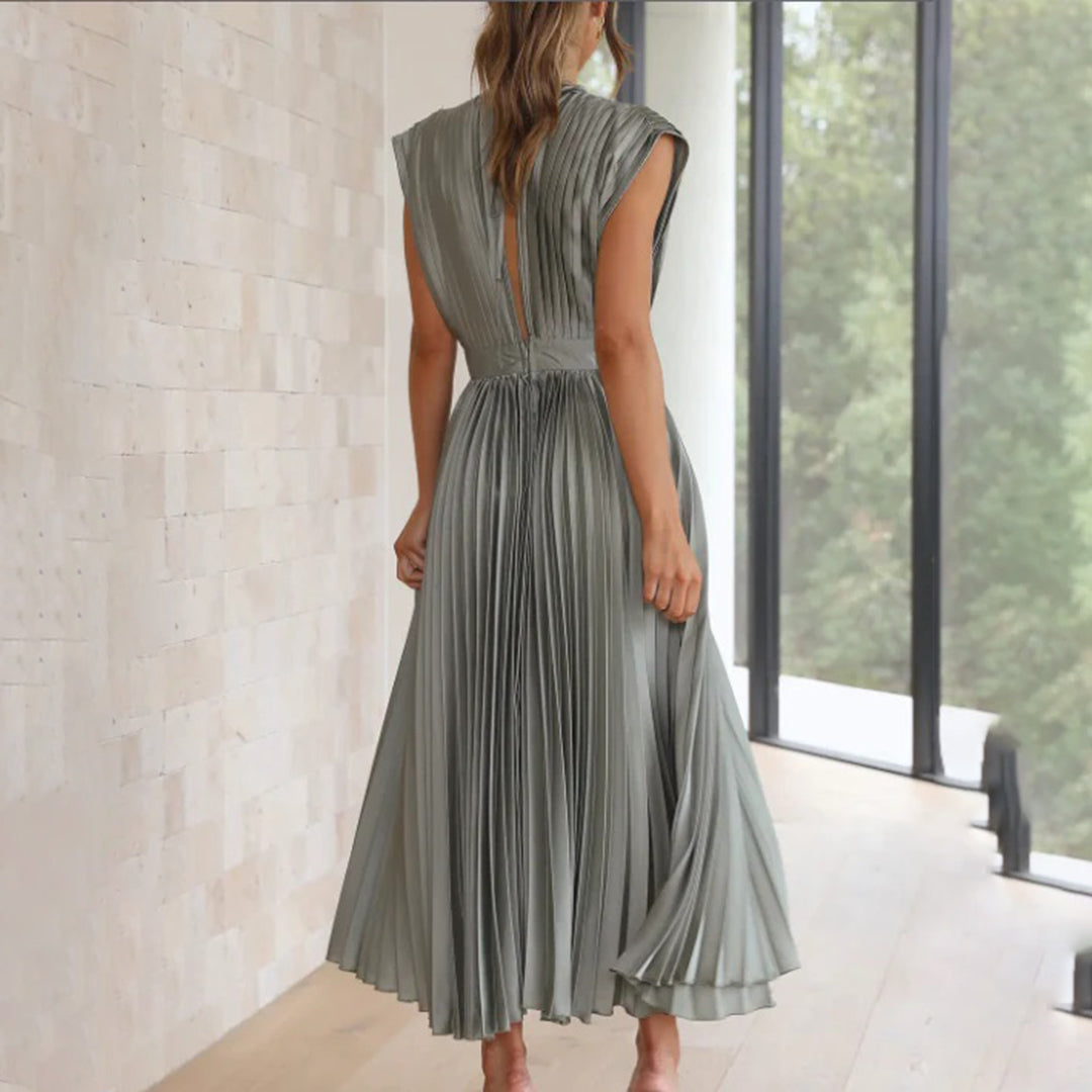 Marni™ | Vestido Midi Plisado Atemporal