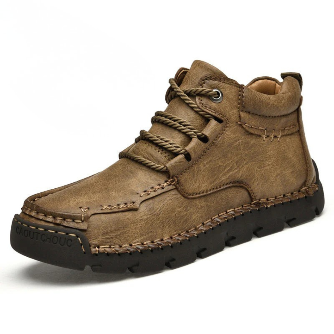 Paul - Botas casuales de invierno para Victor - hombres, vintage, de forro polar, cálidas, de cuero Martin