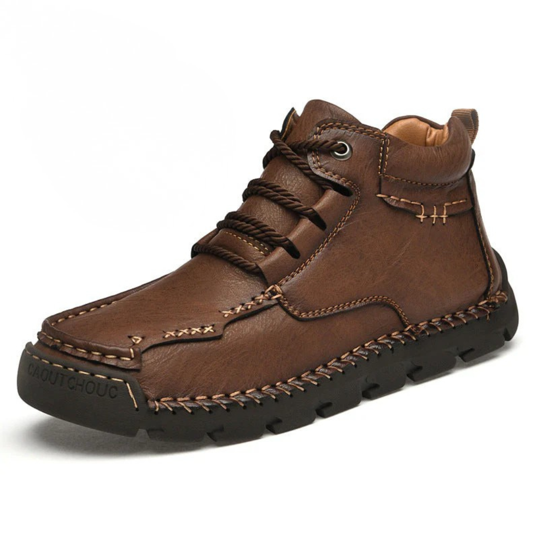 Paul - Botas casuales de invierno para Victor - hombres, vintage, de forro polar, cálidas, de cuero Martin