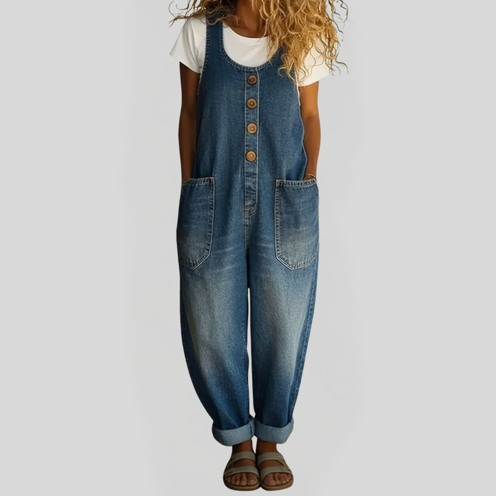 Lenna – Mono de denim de algodón vintage