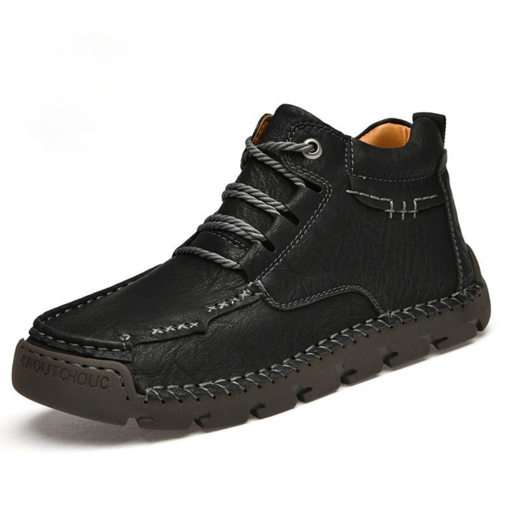 Paul - Botas casuales de invierno para Victor - hombres, vintage, de forro polar, cálidas, de cuero Martin