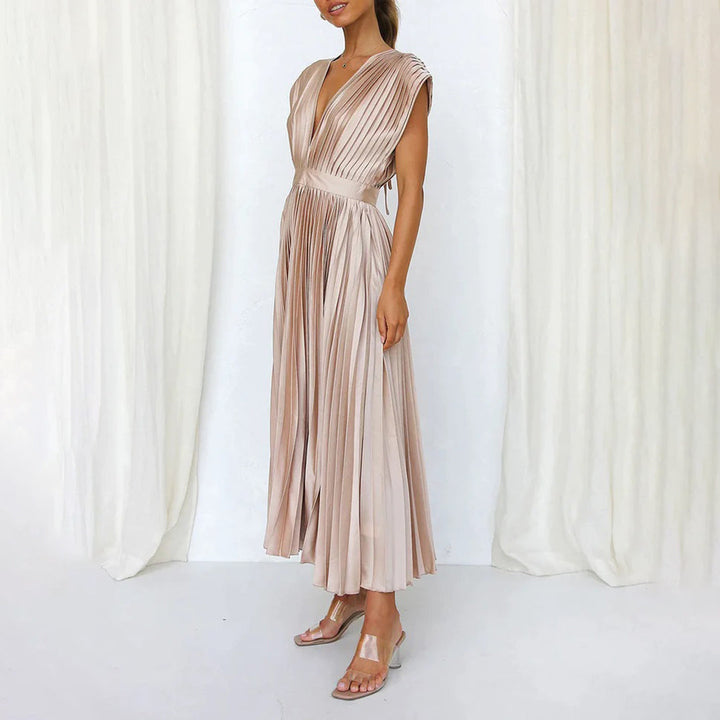Marni™ | Vestido Midi Plisado Atemporal