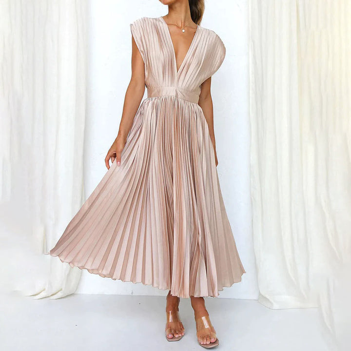 Marni™ | Vestido Midi Plisado Atemporal