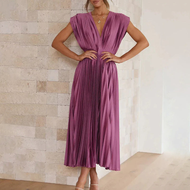 Marni™ | Vestido Midi Plisado Atemporal