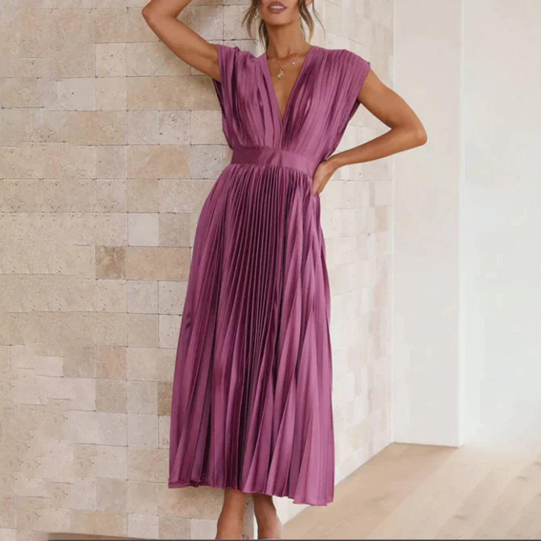 Marni™ | Vestido Midi Plisado Atemporal
