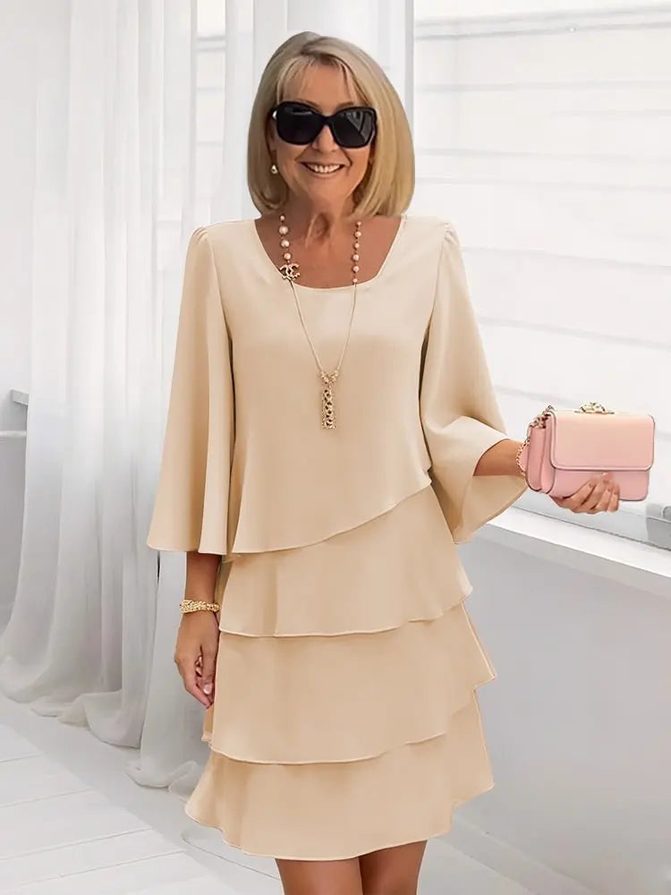 Catherine | Vestido Elegante con Volantes y Confort