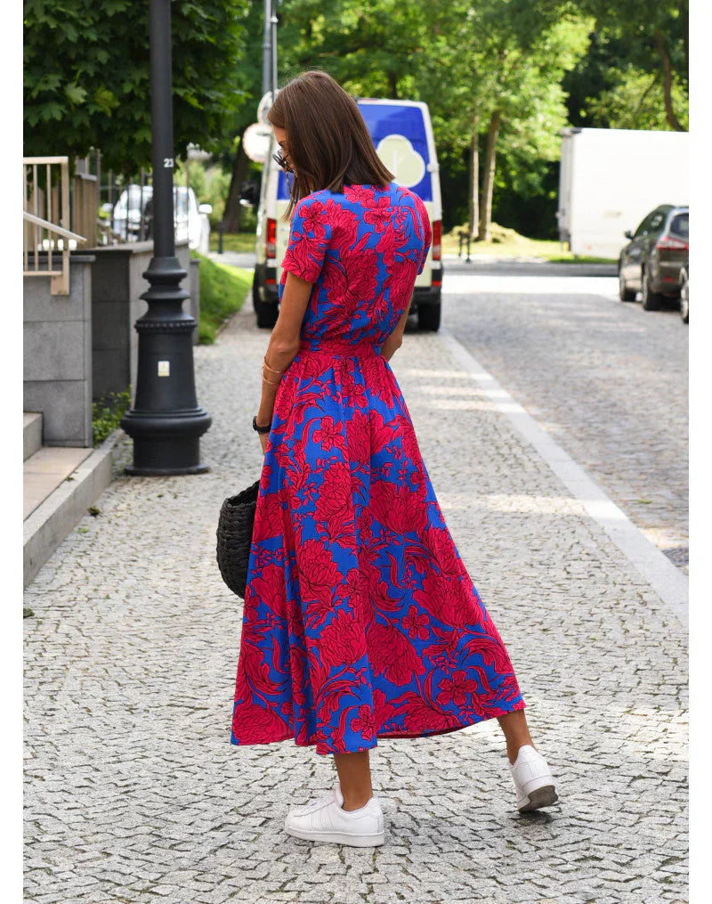 Julia - Vestido Elegante con Escote en V y Corte Moldeador