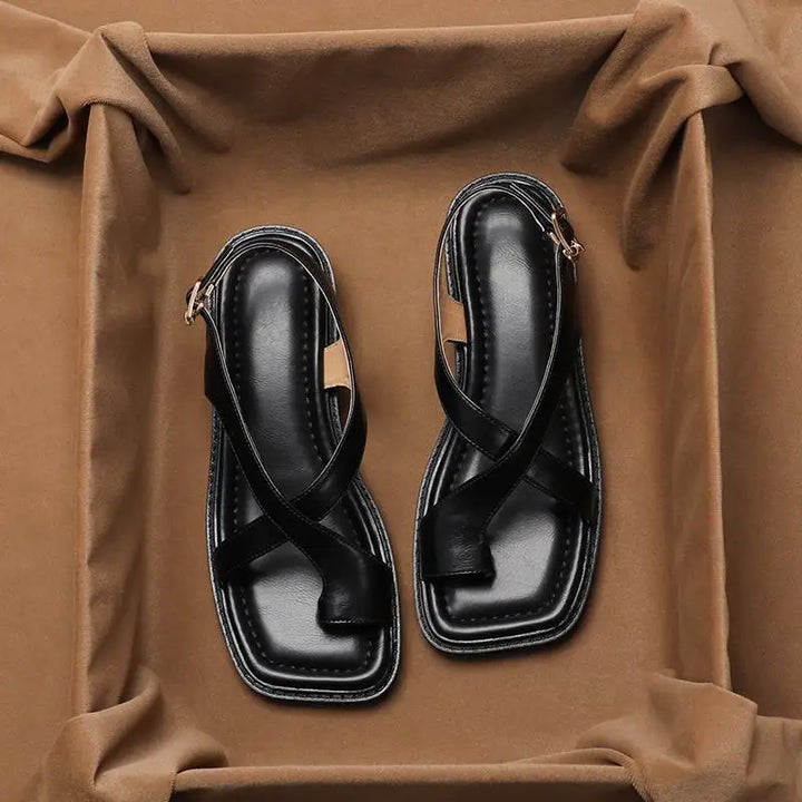 Inés — Sandalias Planas Estilo Francés